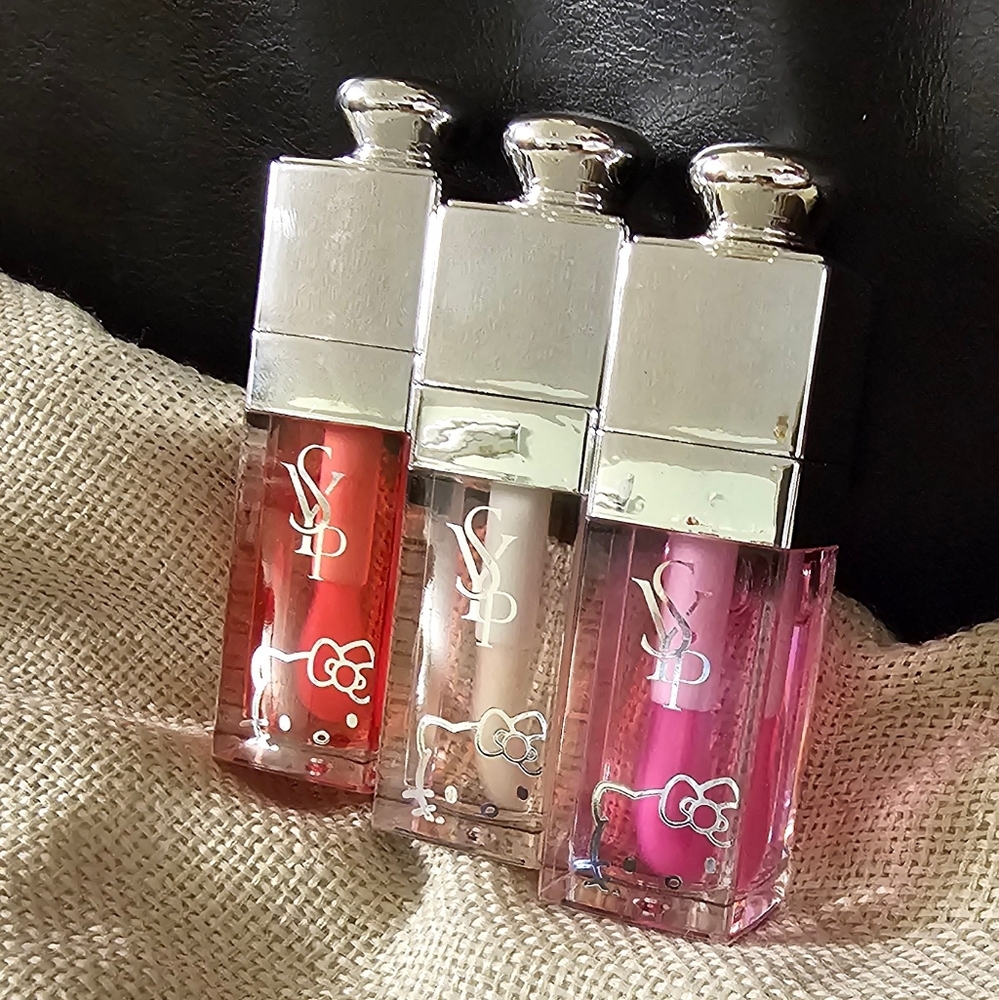 Hello Kitty Lip Oil - Choose Your Color Red, Pink Or Clear Full Size 0.6ml New